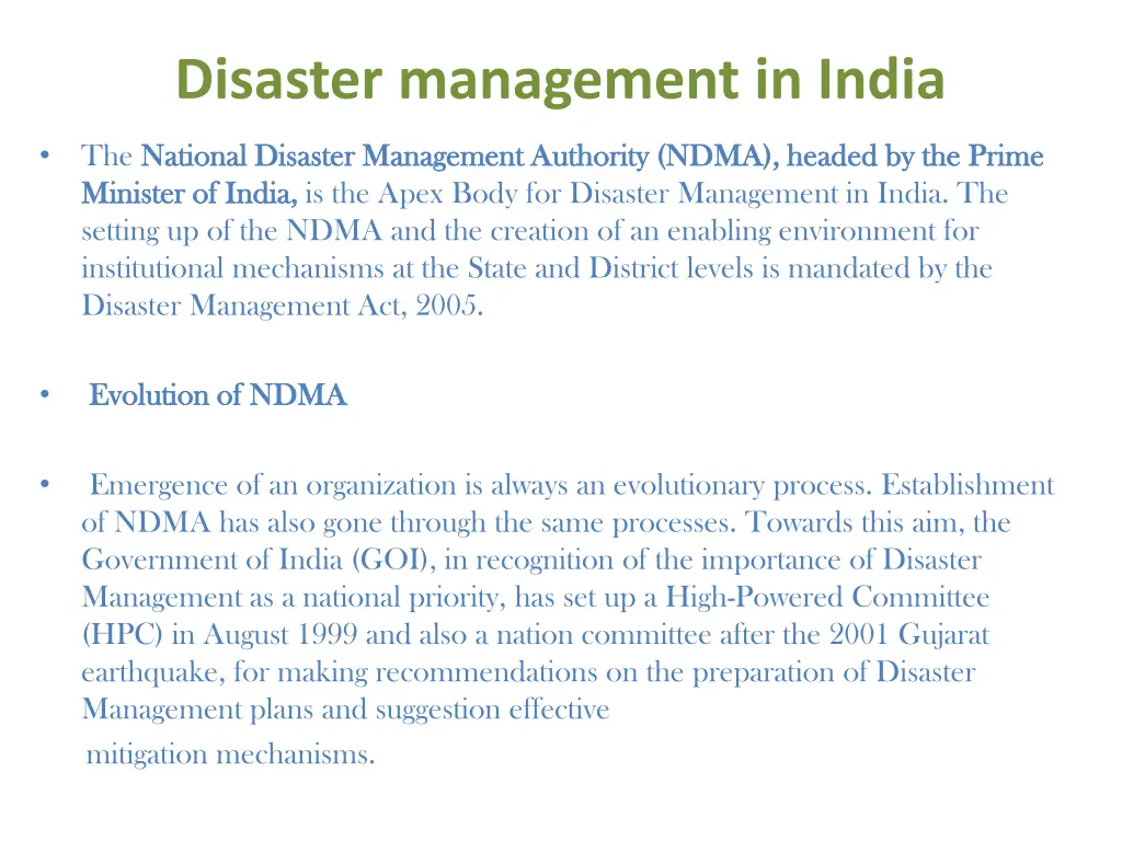 disaster management in india