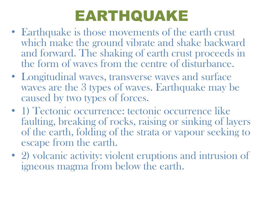 earthquake