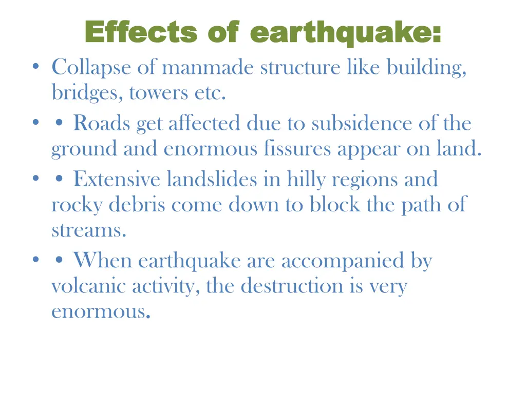 effects of earthquake effects of earthquake