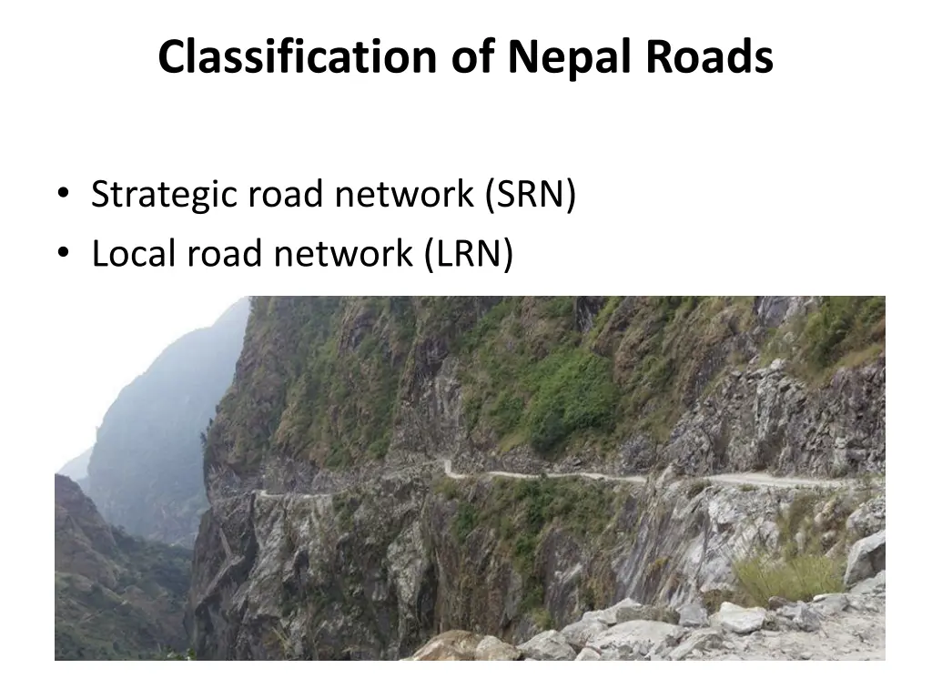 classification of nepal roads