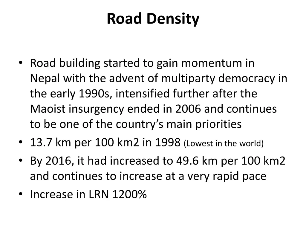 road density