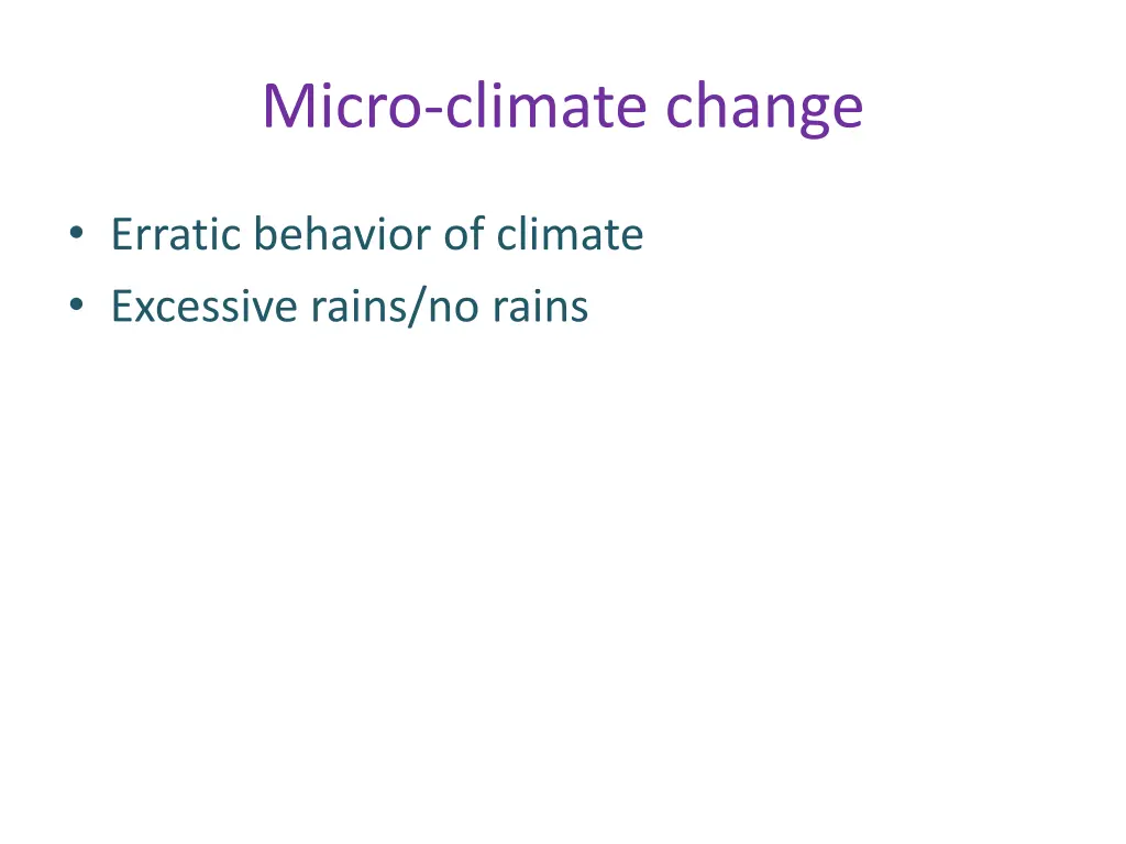 micro climate change