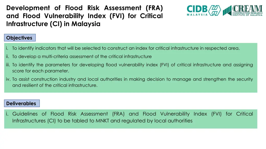 development of flood risk assessment