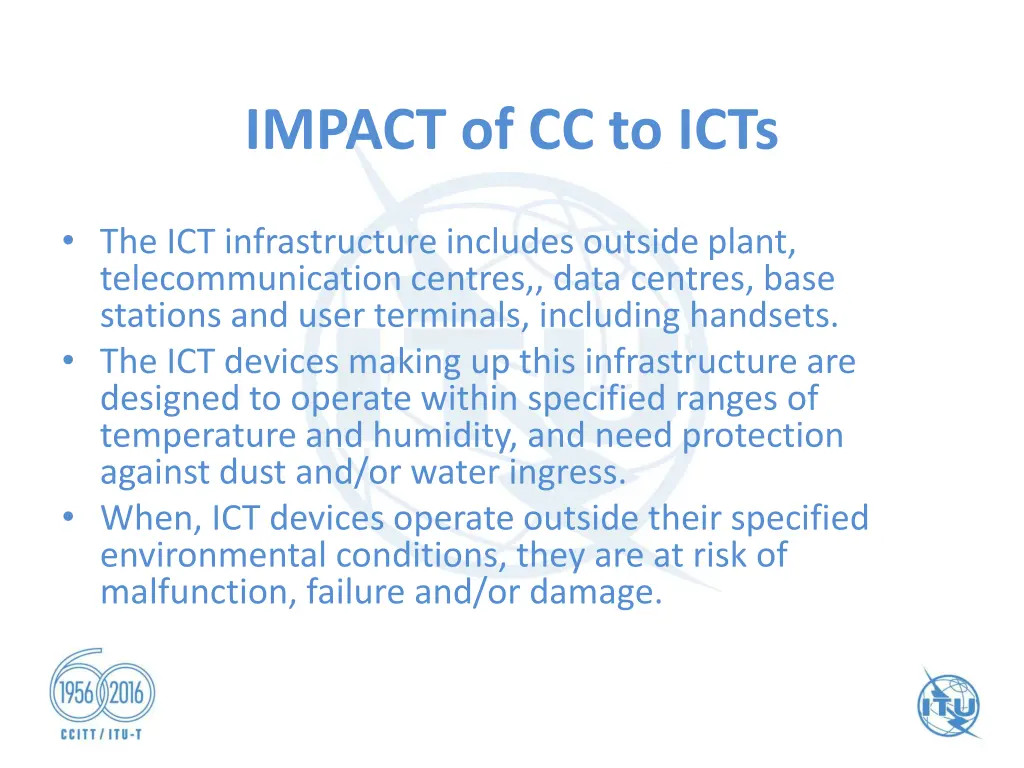 impact of cc to icts