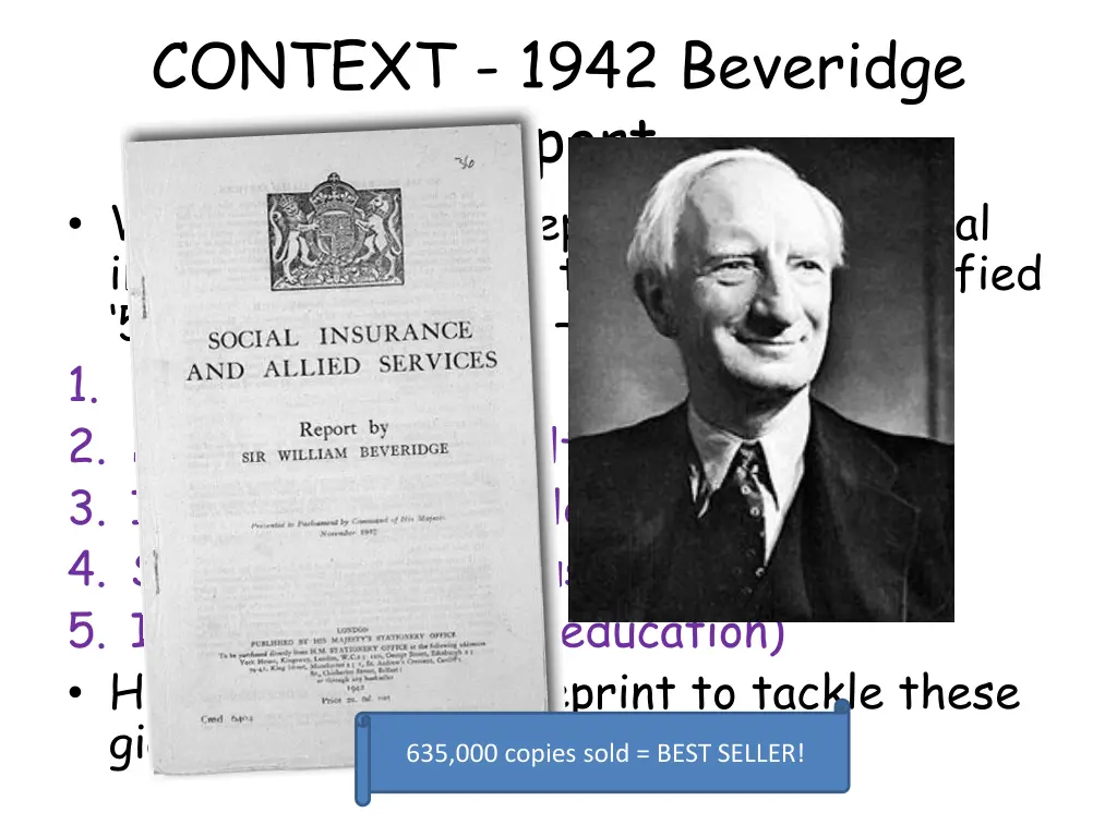 context 1942 beveridge report william beveridge