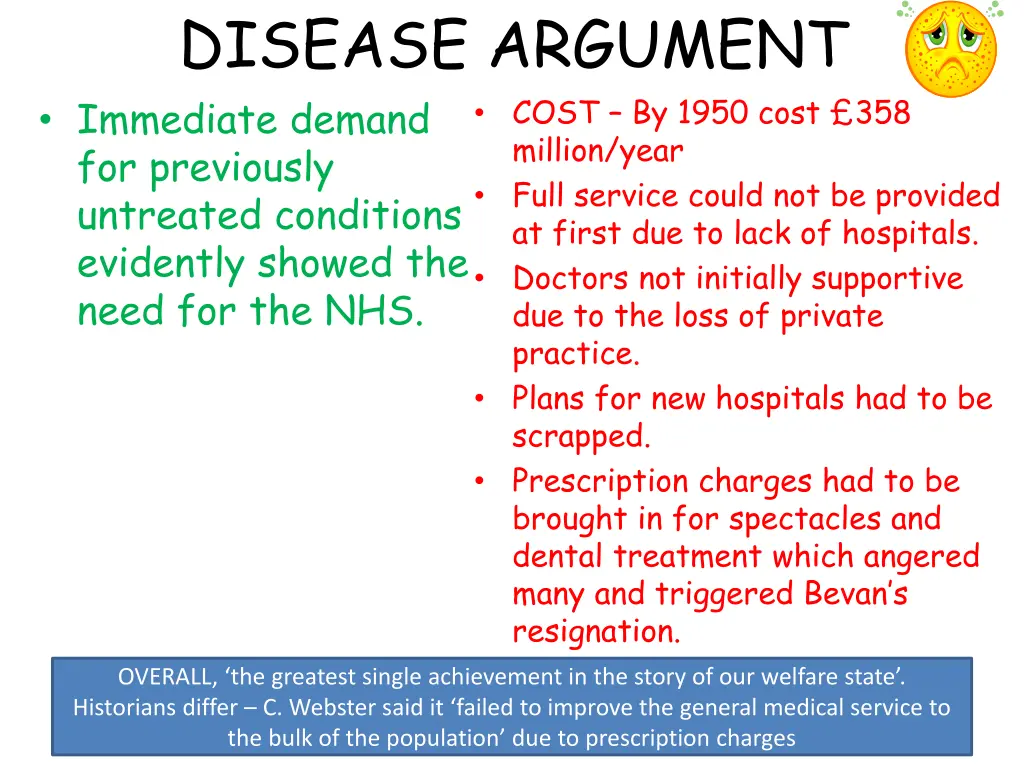 disease argument immediate demand for previously