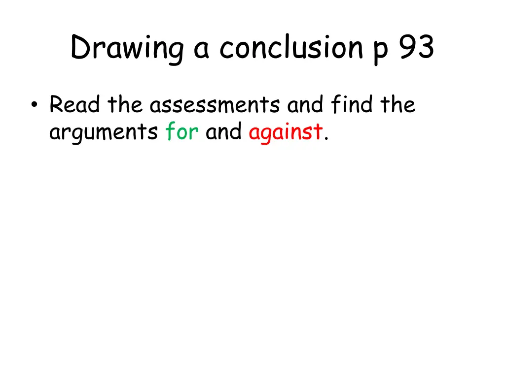 drawing a conclusion p 93