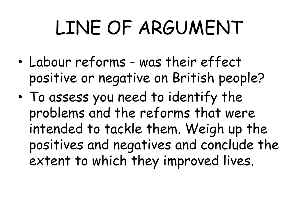 line of argument