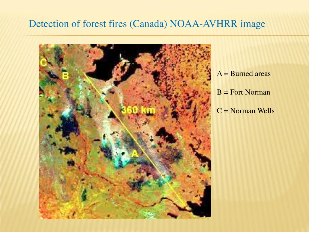 detection of forest fires canada noaa avhrr image