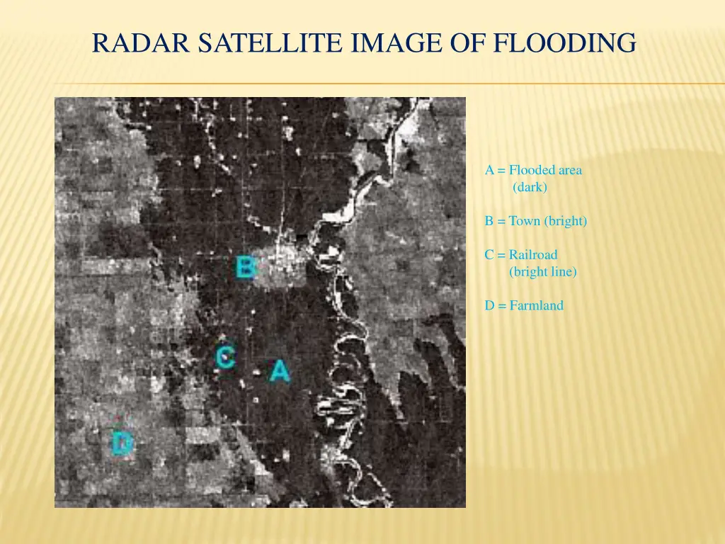 radar satellite image of flooding