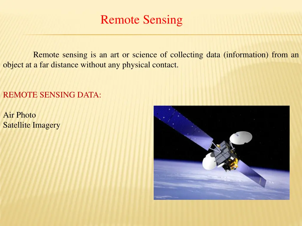 remote sensing