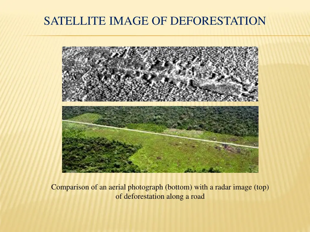 satellite image of deforestation