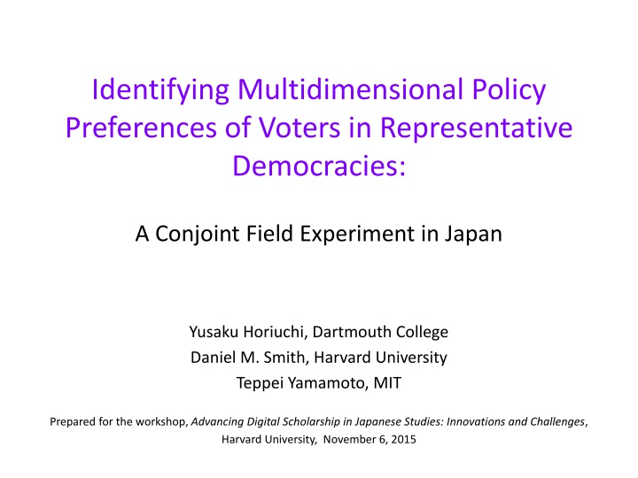 identifying multidimensional policy preferences