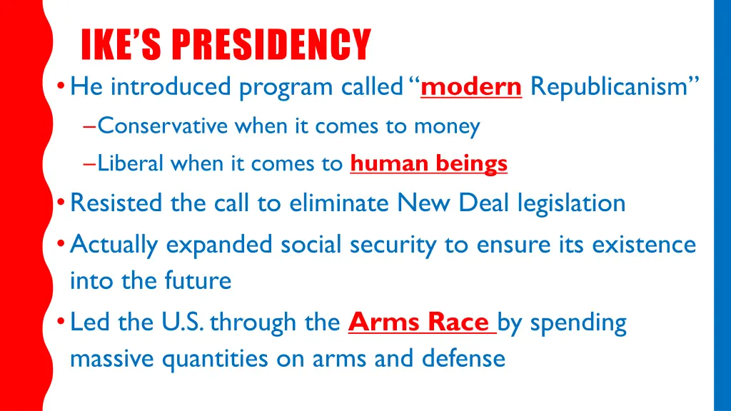 ike s presidency he introduced program called