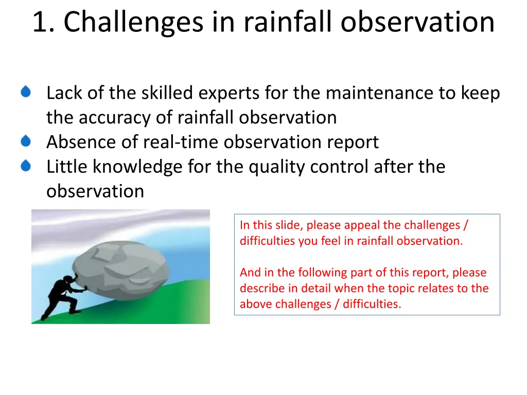 1 challenges in rainfall observation