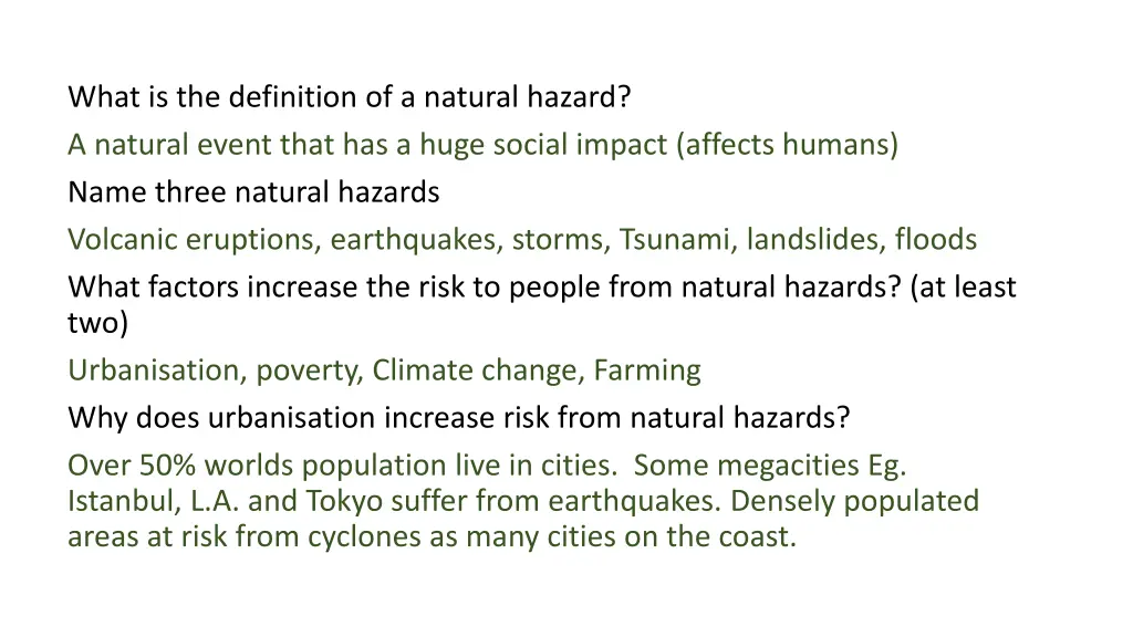 what is the definition of a natural hazard