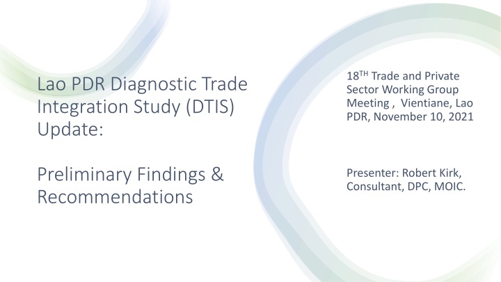 18 th trade and private sector working group