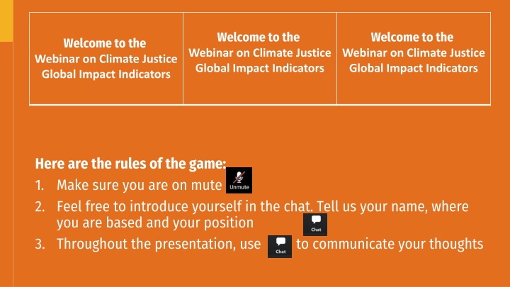 welcome to the webinar on climate justice global