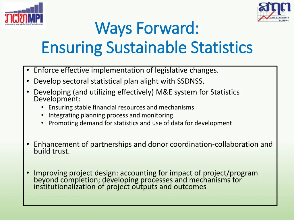 ways forward ways forward ensuring sustainable