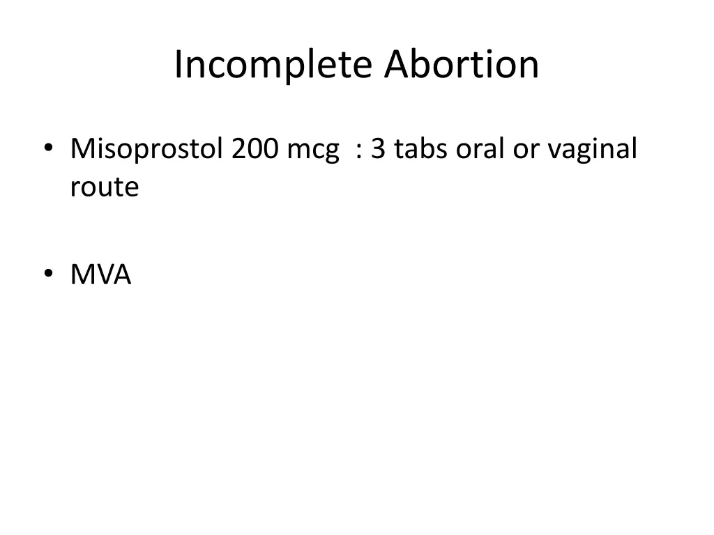 incomplete abortion