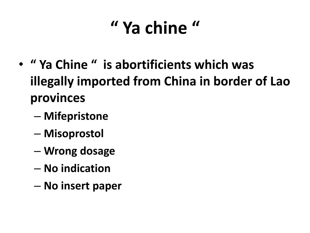 ya chine