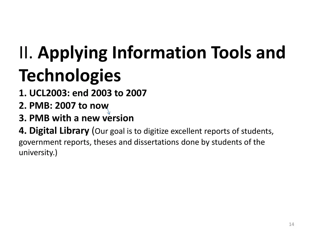 ii applying information tools and technologies