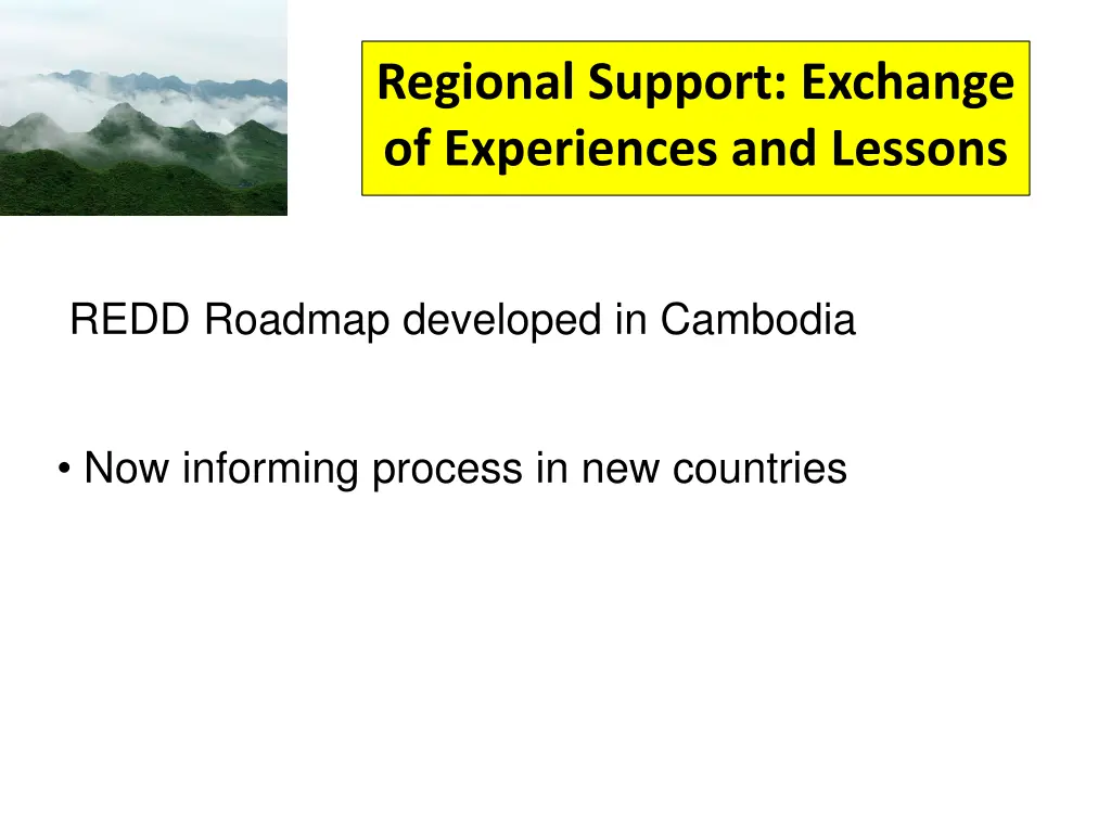 regional support exchange of experiences 2