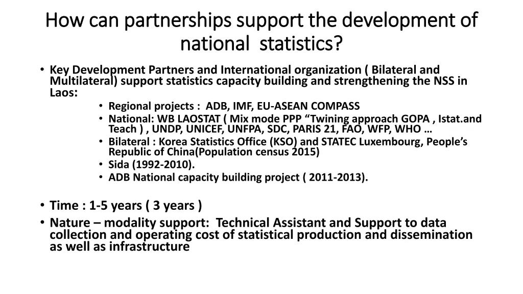 how can partnerships support the development