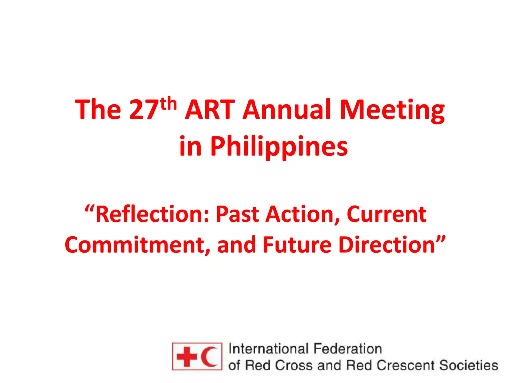 the 27 th art annual meeting in philippines