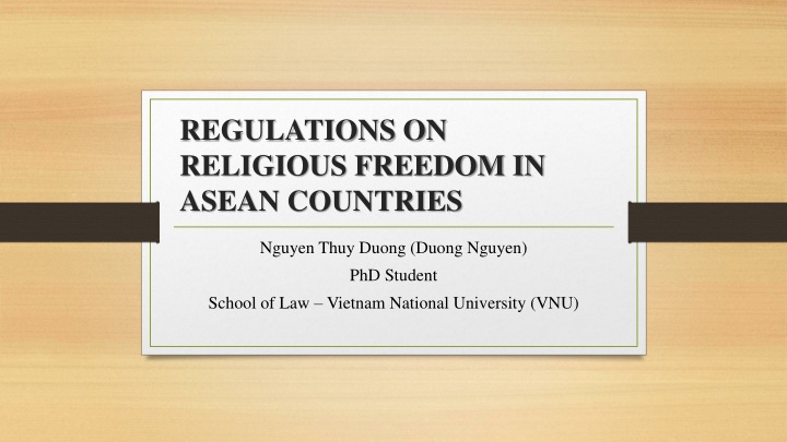 regulations on religious freedom in asean