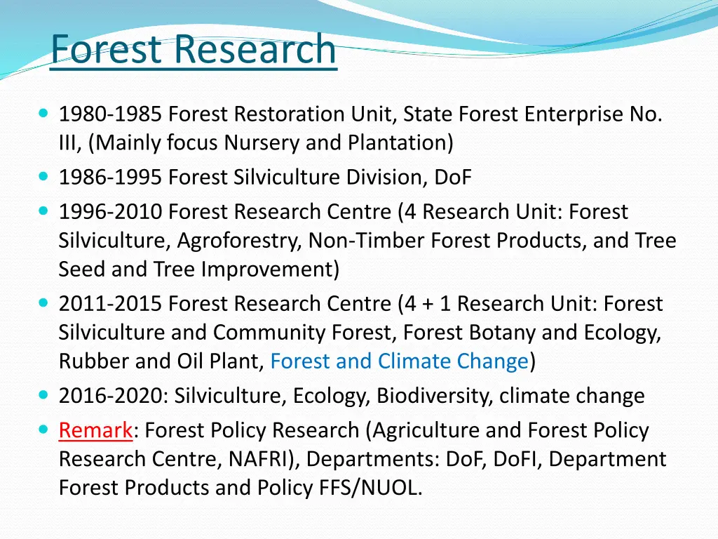 forest research