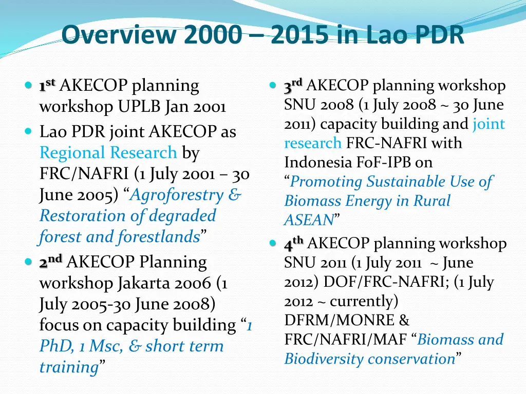 overview 2000 2015 in lao pdr