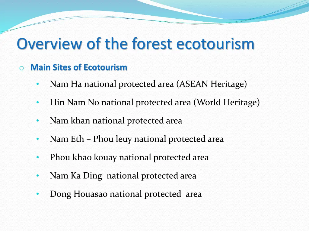 overview of the forest ecotourism