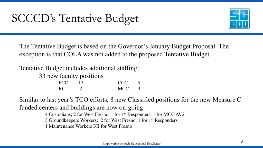 scccd s tentative budget