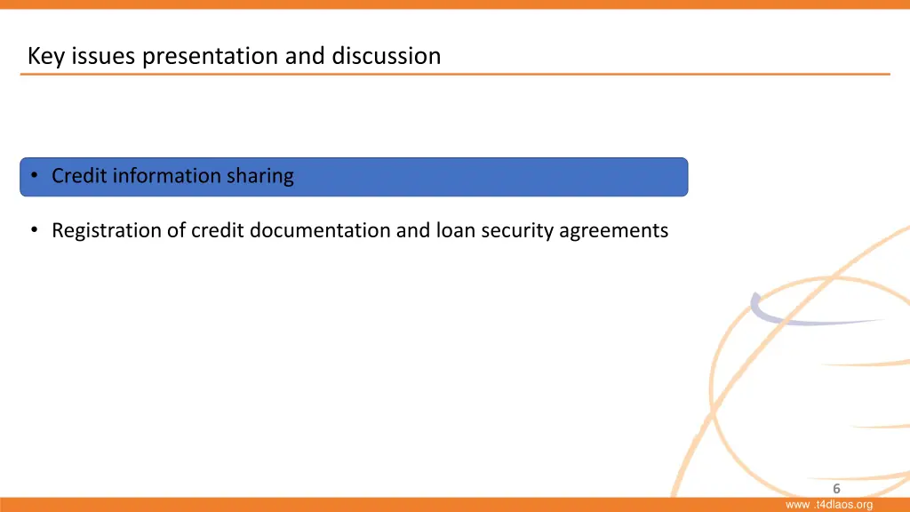 key issues presentation and discussion