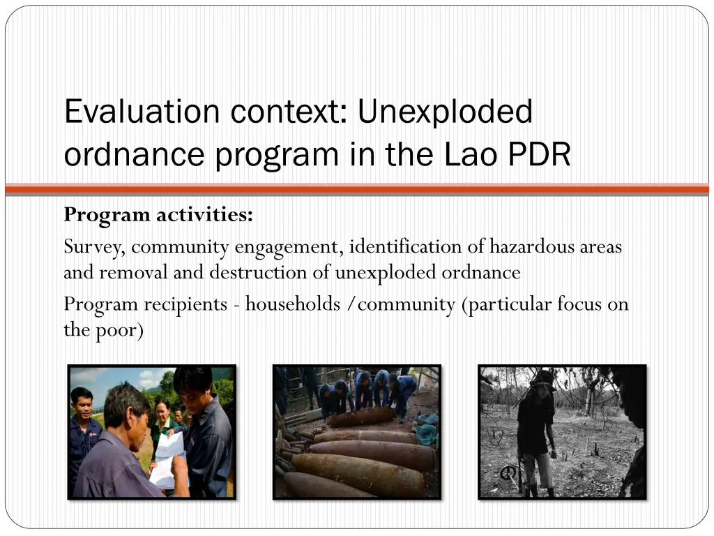 evaluation context unexploded ordnance program