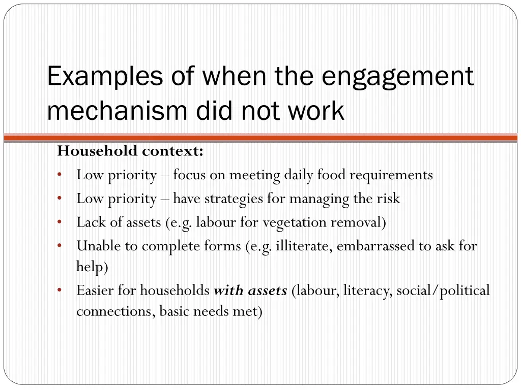 examples of when the engagement mechanism 1