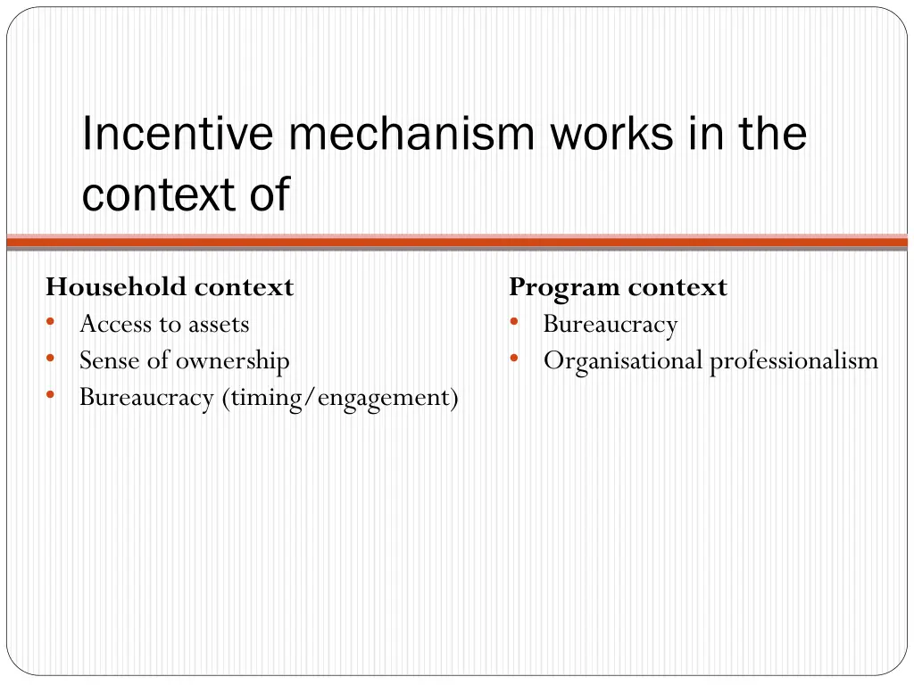 incentive mechanism works in the context of