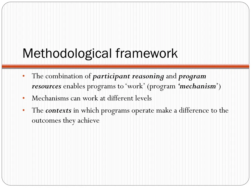 methodological framework 1