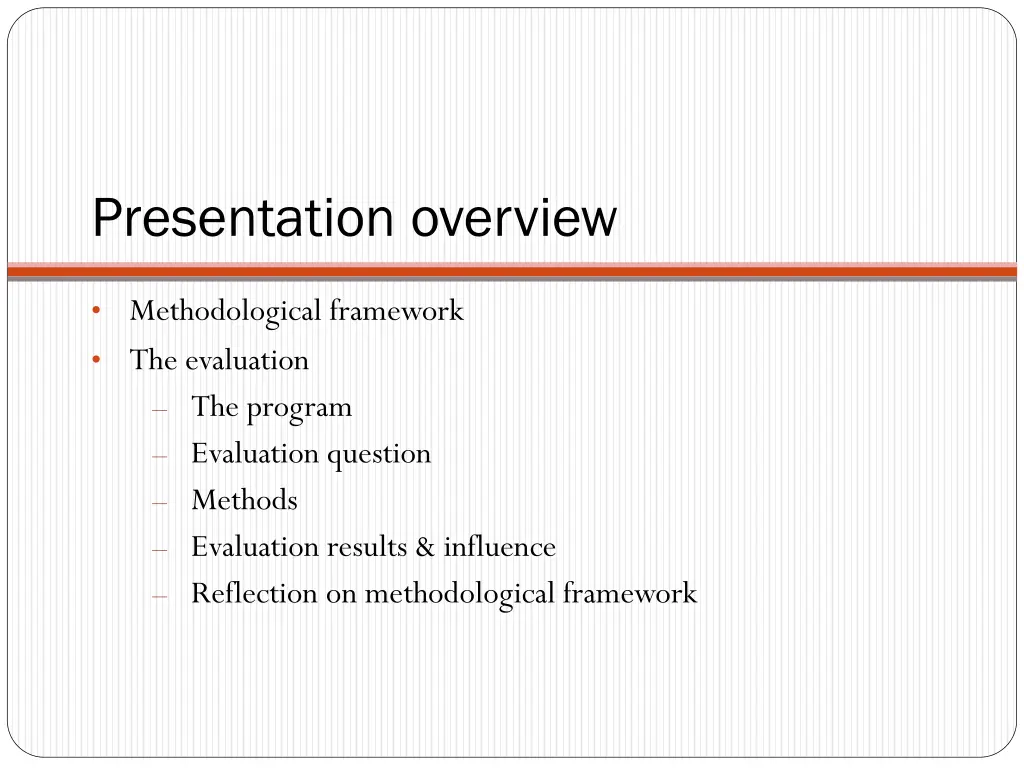 presentation overview