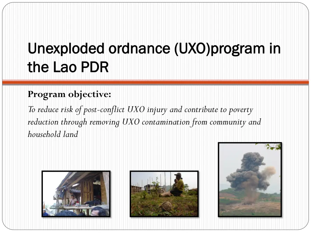 unexploded ordnance uxo program in unexploded