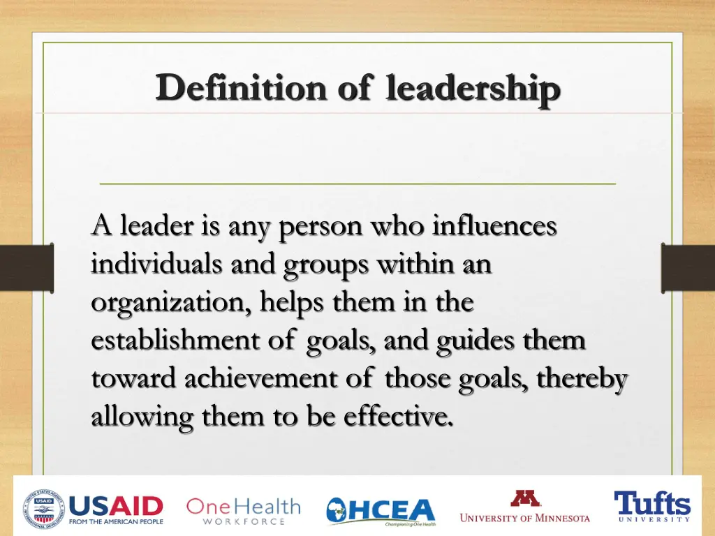 definition of leadership