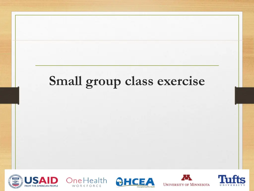 small group class exercise