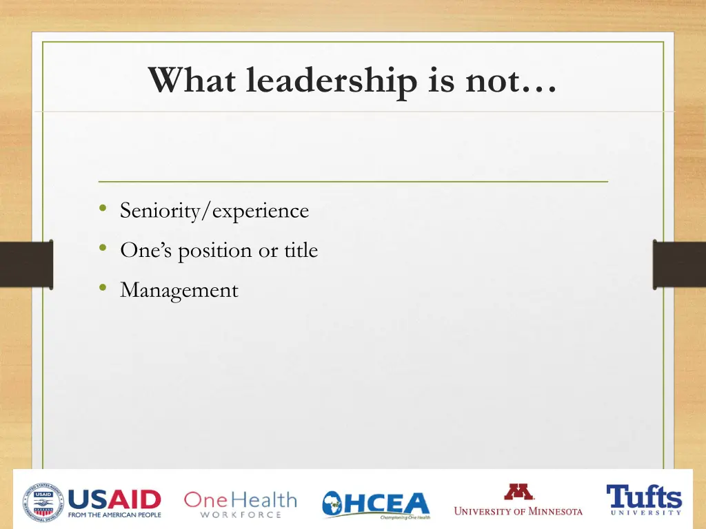 what leadership is not