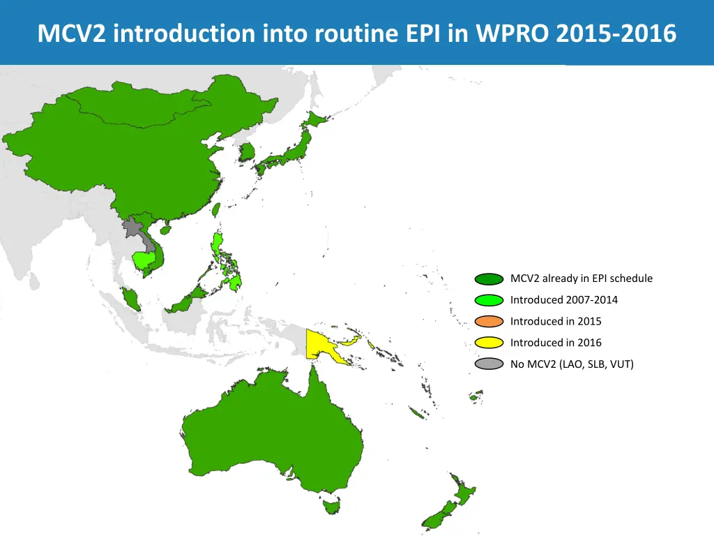 mcv2 introduction into routine epi in wpro 2015