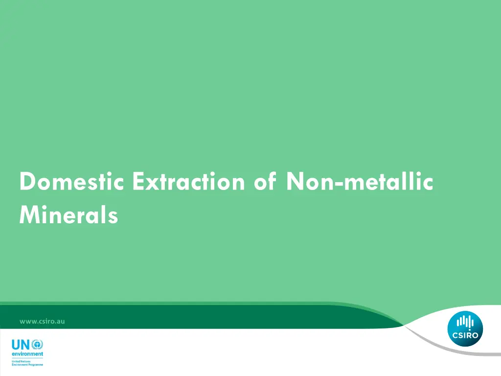 domestic extraction of non metallic minerals