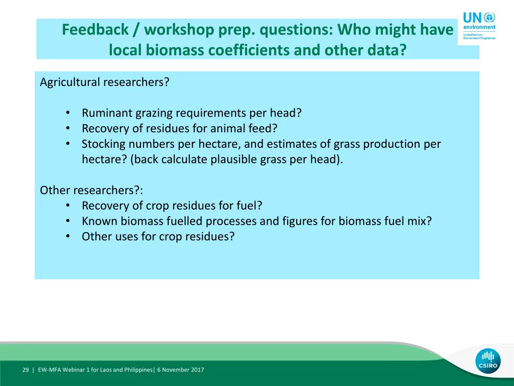 feedback workshop prep questions who might have