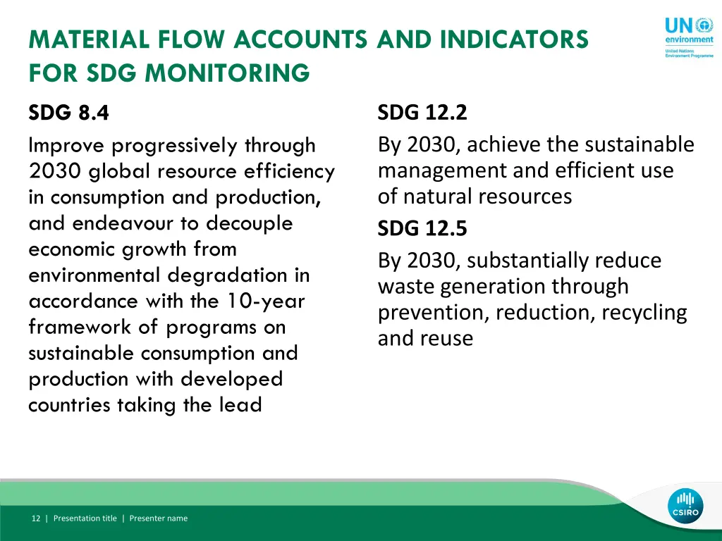 material flow accounts and indicators