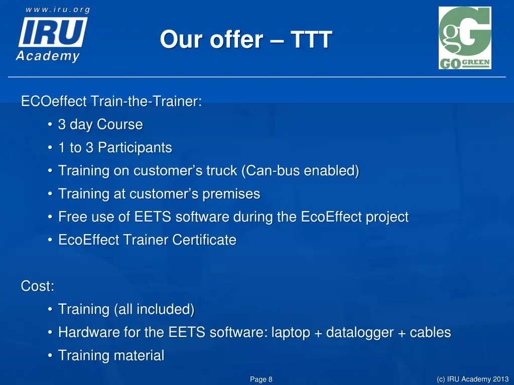 our offer ttt