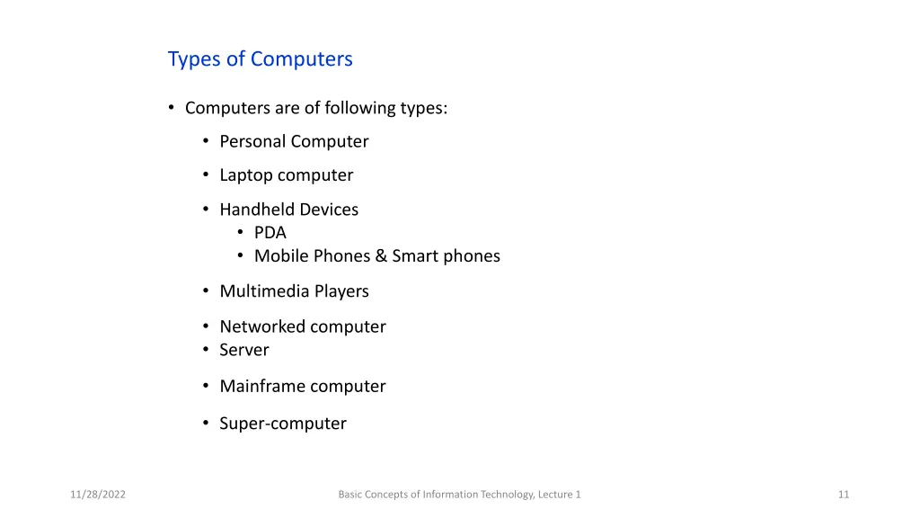 lesson 1 types of computer